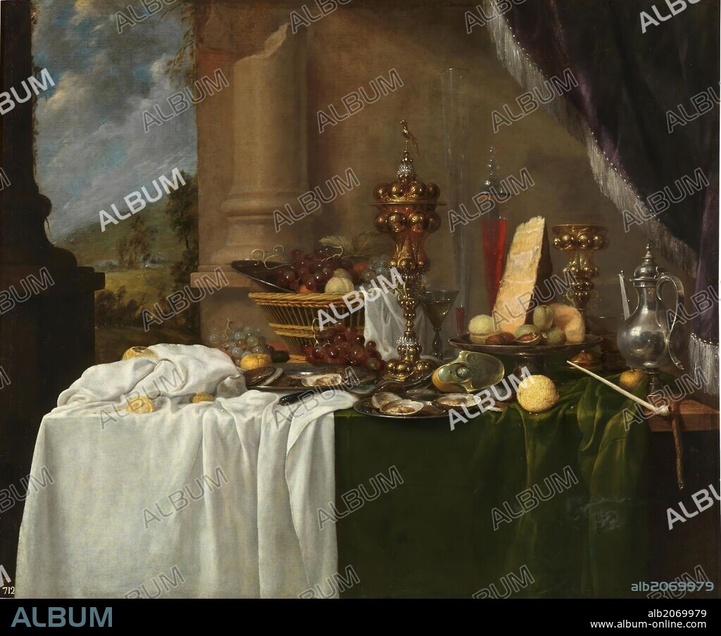 Andries Benedetti / 'Table with Desserts', Middle 17th century, Flemish School, Oil on canvas, 121 cm x 147 cm, P02091.