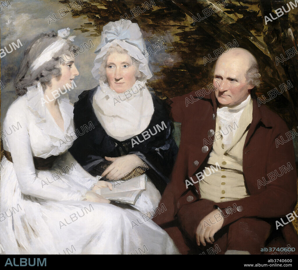 SIR HENRY RAEBURN. John Johnstone, Betty Johnstone, and Miss Wedderburn. Dated: c. 1790/1795. Dimensions: overall: 101.5 x 120 cm (39 15/16 x 47 1/4 in.)  framed: 119.4 x 138.4 x 6.4 cm (47 x 54 1/2 x 2 1/2 in.). Medium: oil on canvas.