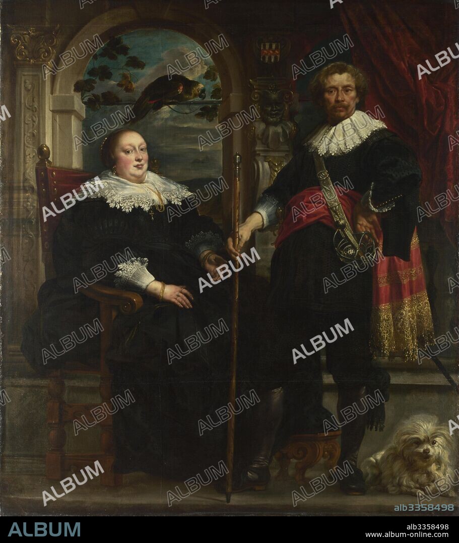 JACOB JORDAENS. Portrait of Govaert van Surpele and his Wife.