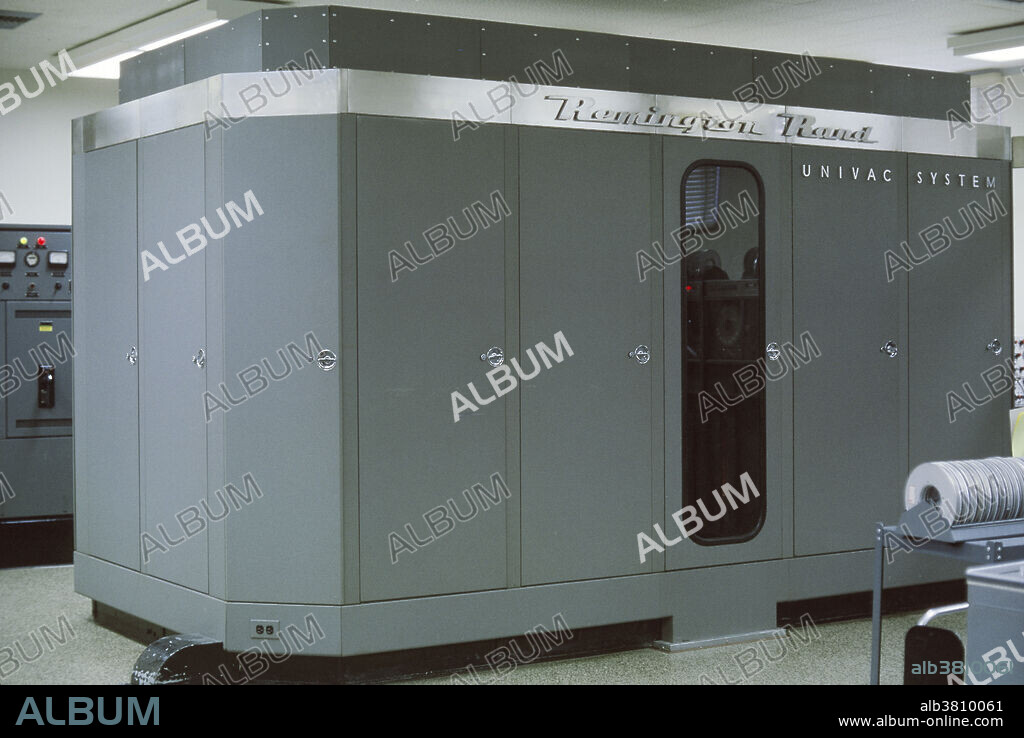 UNIVAC 11 (Universal Automatic Computer 11), 1962. The UNIVAC was the first commercial computer made in the United States, designed by J. Presper Eckert and John Mauchly, and built by Remington Rand. The system took up more than 350 square ft (35.5 square m) of floor space and was first contracted by the Census Bureau, the Ary Map Service, the U.S. Air Force, ACNielson Company, and Prudential Insurance Company.