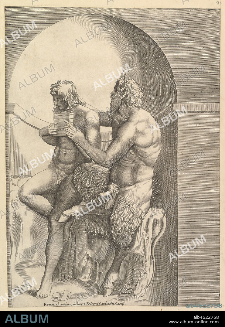 Speculum Romanae Magnificentiae: Pan Teaching the Young Olympus to Play the Flute, ca. 1540-80. Formerly attributed to Enea Vico (Italian, Parma 1523-1567 Ferrara).