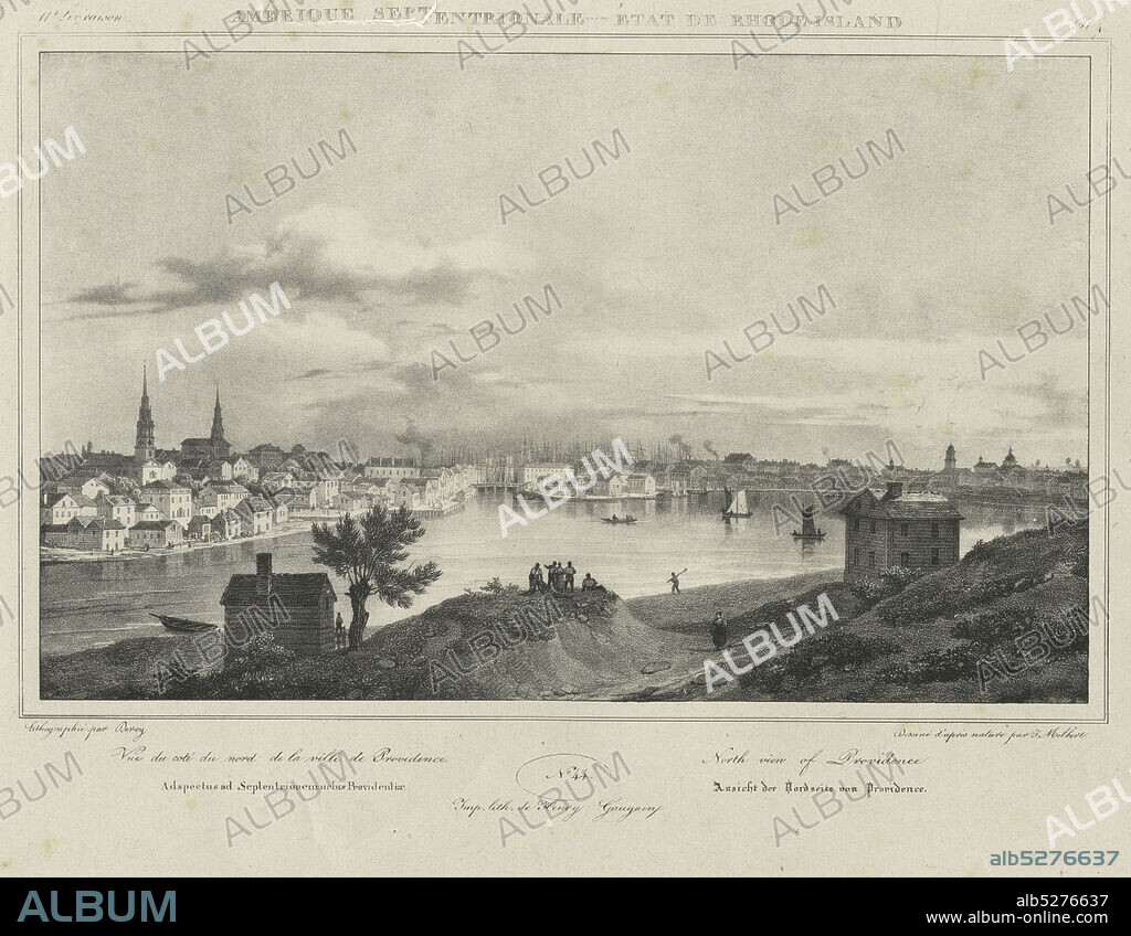 Vue du coté du nord de la ville de Providence., still image, Prints, 1777 - 1890, Deroy, Laurent (1797-1886), Milbert, Jacques Gérard (1766-1840).