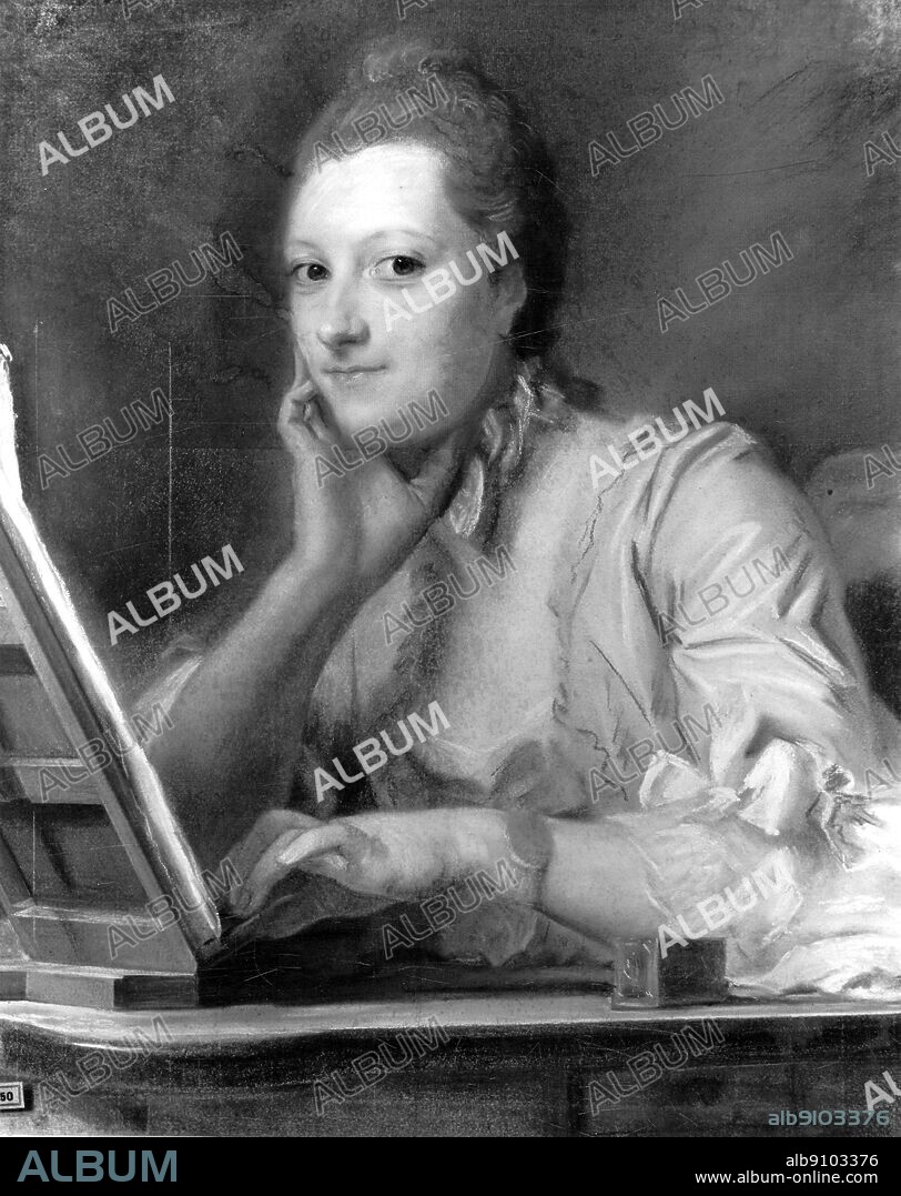 Madame de La Popeliniere. Pastel by Maurice Quentin de la Tour.
