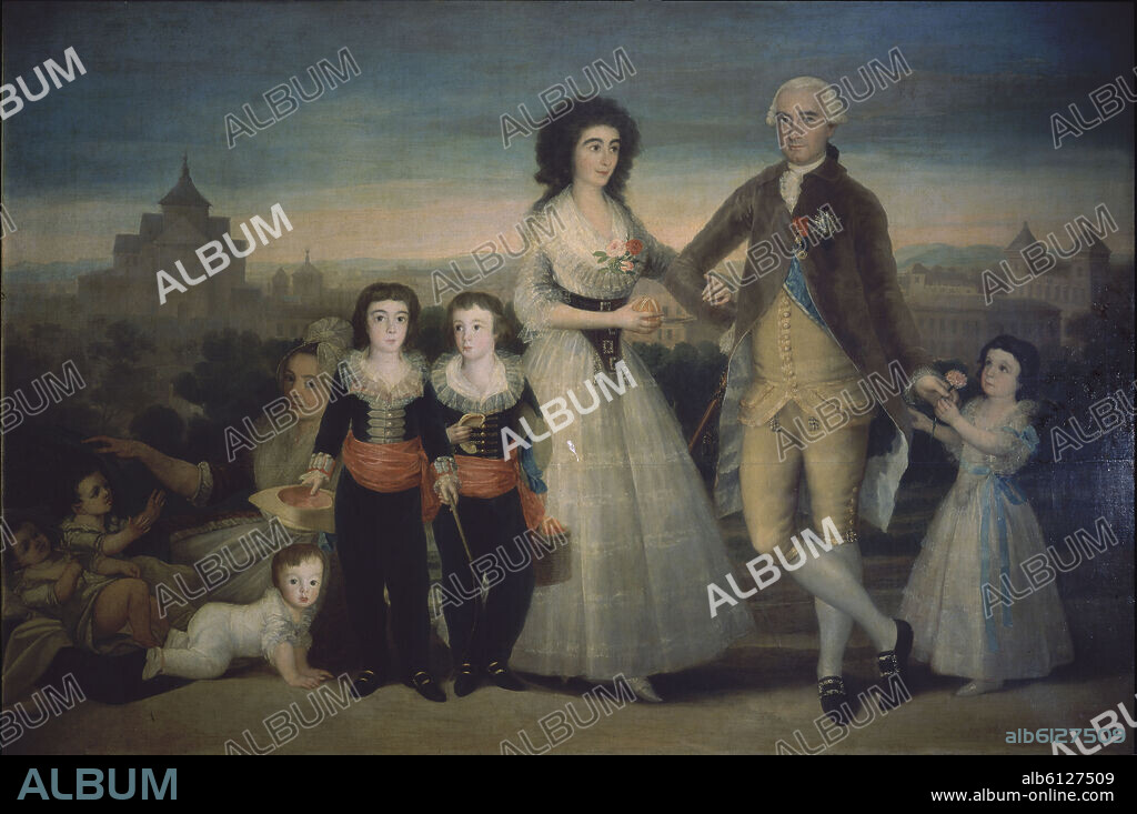 FRANCISCO GOYA Y LUCIENTES DE (1746-1828). LA FAMILIA DEL VI CONDE DE FERNAN NUÑEZ - SIGLO XVIII.