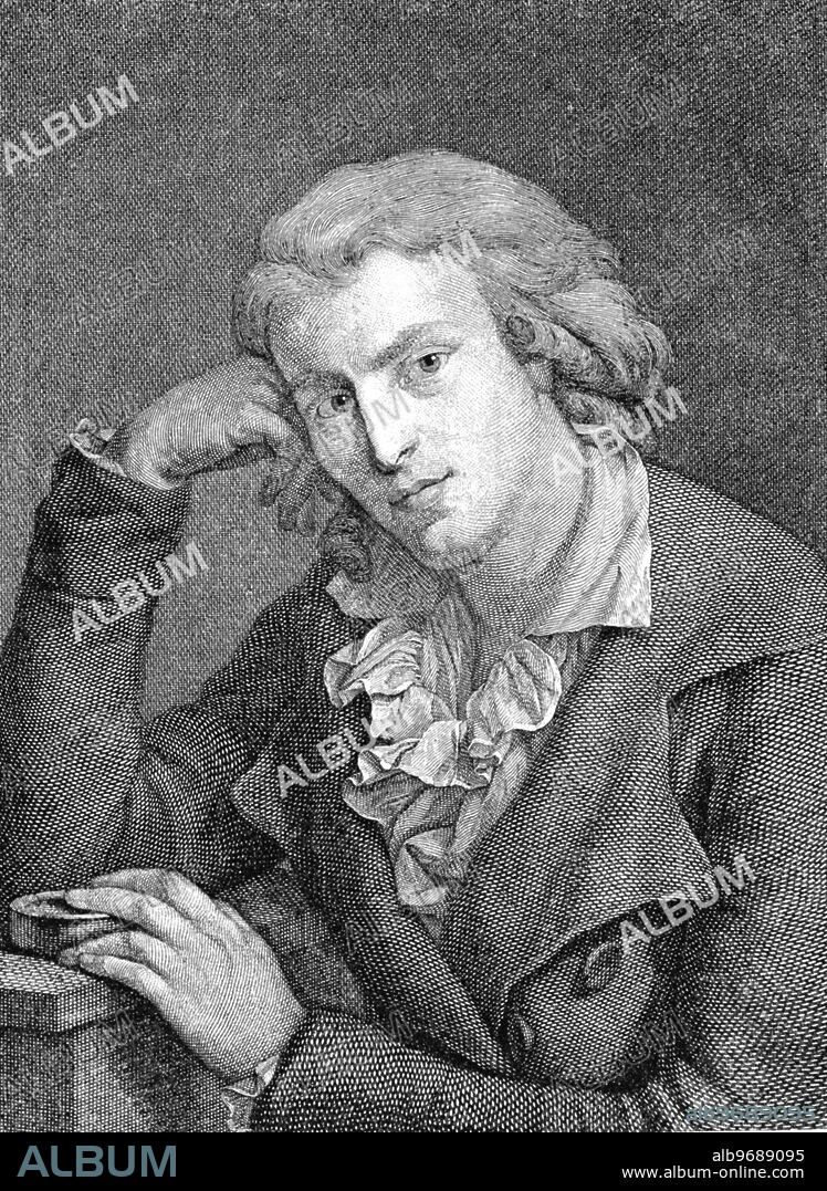 1001331 ( 1000 ) Schiller , Friedrich von , deutscher Dichter , geboren 10. 11. 1759 in Marbach am Neckar , gestorben am 9. 5. 1805 in Weimar, u.B.z. Schiller im Jahr 1791 , nach Graffs GemÃlde gestochen von Joh. Gotthard MÃller , 1794 . Stichworte : Person , Personen , Mann , mÃnnlich , maennlich , Literatur , Schriftsteller , Klassiker , Sturm und Drang , Kunstgeschichte , Kunsturheberrechte werden nicht vertreten , PersÃ¶nlichkeitsrechte werden nicht vertreten.. Schiller , Friedrich von , german poet and author , born at 10. 11. 1759 in Marbach , died at 9. 5. 1805 in Weimar , o.p.s. Schiller in the year 1791 , engraving by Joh. Gotthard MÃller, 1794 , after an painting by Graffs.. Keywords : person , people , man , men , male , literature , writer , classical author , history art , art of history , no rights of art , no rights of personality .