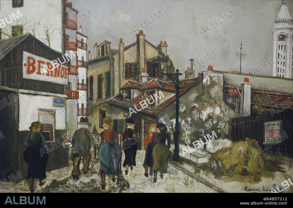 Maurice Utrillo (1883-1955). Pintor francés. La Maison Bernot,1924. Oleo sobre lienzo (100 x 146 cm). Museo de La Orangerie. París. Francia.