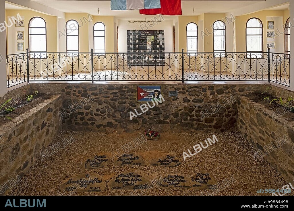 Mausoleum marks the original burial spot of Ernest Che Guevara, where his remains were found on October 9 1967, Vallegrande, Santa Cruz, Bolivia, South America.