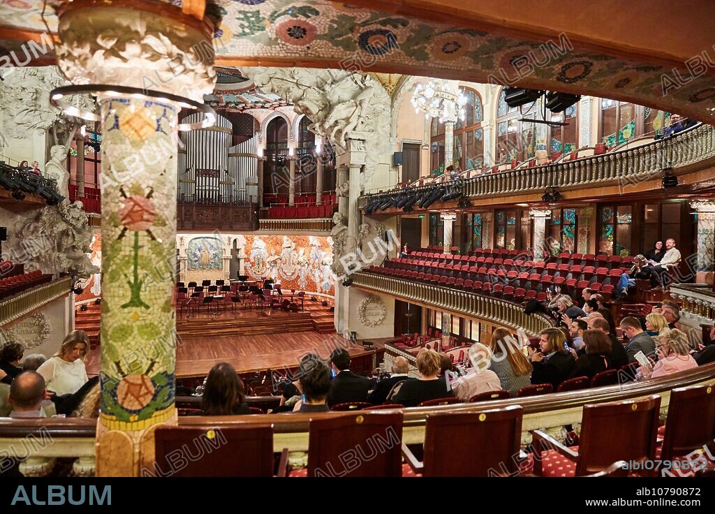 Palau de la Musica Catalana, by Lluis Domenech i Montaner, Barcelona. Catalonia. Spain.