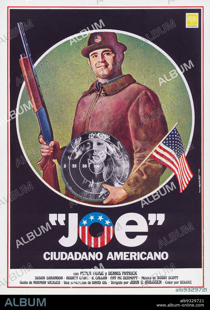 Poster of JOE, 1970, directed by JOHN G. AVILDSEN. Copyright CANNON FILMS.