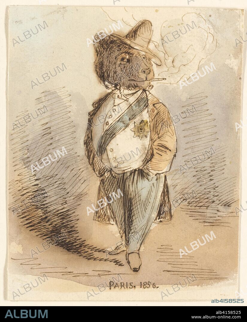 Paris 1856. John Leech; English, 1817-1864. Date: 1851-1861. Dimensions: 111 × 88 mm. Watercolor and pen and brown ink, over graphite, on cream wove paper. Origin: England.