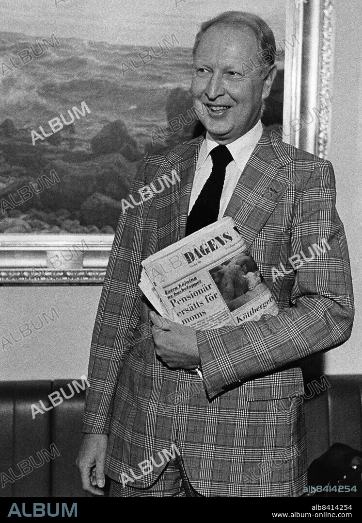 ARKIV 19821001. Bengt Dennis, chefredaktör för Dagens Nyheter 1981-1982. Därefter utsågs Dennis till riksbankschef.. Foto: Folke Hellberg / DN / TT / Kod: 23. **SVD OUT**.
