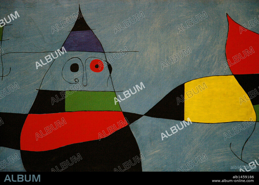 JOAN MIRÓ. ARTE S. XX. ESPAÑA. JOAN MIRO (1893-1983). Pintor español. "PINTURA PARA EMILI FERNANDEZ MIRO" (1963). Detalle. Fundación Joan Miró. Barcelona. Cataluña.