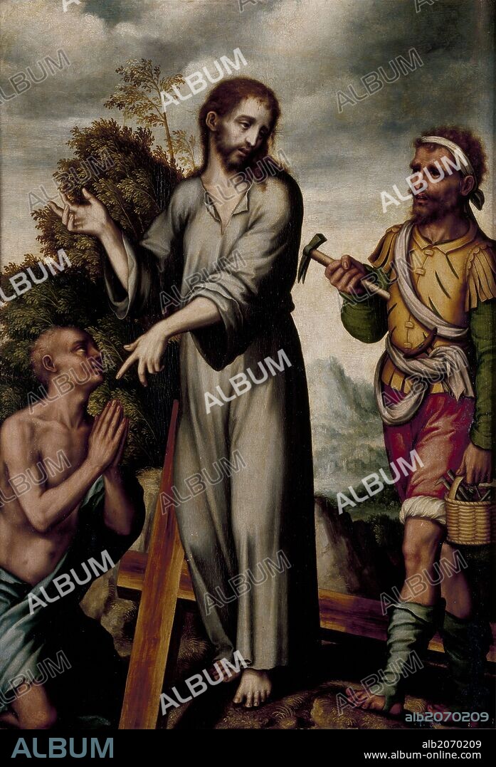 Luis de Morales / 'Cristo justificando su Pasión', Hacia 1565, Escuela Española, Óleo sobre Tabla, 71 cm x 49 cm, P00948.