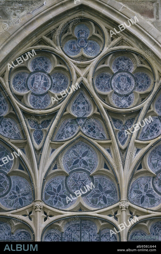 Basílica de Saint-Nazaire, románico (siglos XI, XII) y gótico (siglos XIII, XIV), ciudadela amurallada de Carcasona , declarada en 1997 Patrimonio de la Humanidad por la Unesco, capital del departamento del Aude, region Languedoc-Rosellon, Francia, Europa.