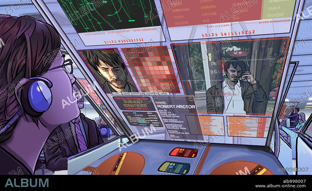 KEANU REEVES en UNA MIRADA A LA OSCURIDAD, 2006 (A SCANNER DARKLY), dirigida por RICHARD LINKLATER. Copyright WARNER INDEPENDENT PICTURES.