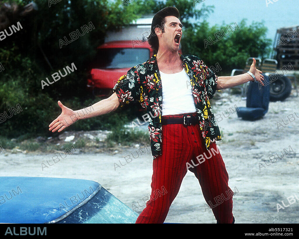 JIM CARREY in ACE VENTURA: PET DETECTIVE, 1994, directed by TOM SHADYAC.  Copyright WARNER BROTHERS. - Album alb5517321