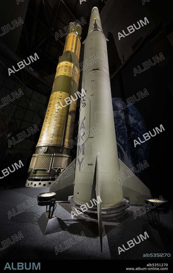 The SS-20, known as the "Pioneer" in Russian, is a two-stage, solid propellant missile with three multiple targetable reentry warheads. The missile is almost 16.5 meters tall. The exterior of the first stage is yellow fiberglass with numbers and Cyrillic letters printed along the circumference. The letters and numbers are used as guides in the manufacturing process when the solid fuel is covered with fiberglass. Two thirds of the way up the missile are the letters "CCCP" and a yellow five-point star. The Votkinsk Machine Building Plant, USSR, constructed the missile for the exhibition at the National Air and Space Museum. Exhibition of this missile complies with the Intermediate Nuclear Forces agreement between the US and USSR that provided for the preservation of fifteen SS-20 and Pershing II missiles to commemorate the first international agreement to ban an entire class of nuclear arms exhibition. It does not contain fuel or any live components. The Ministry of Defense of the USSR donated the missile to the Smithsonian.