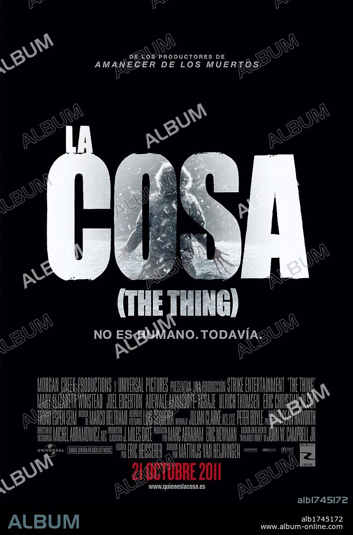 Poster of THE THING, 2011. Copyright MORGAN CREEK PRODUCTIONS.