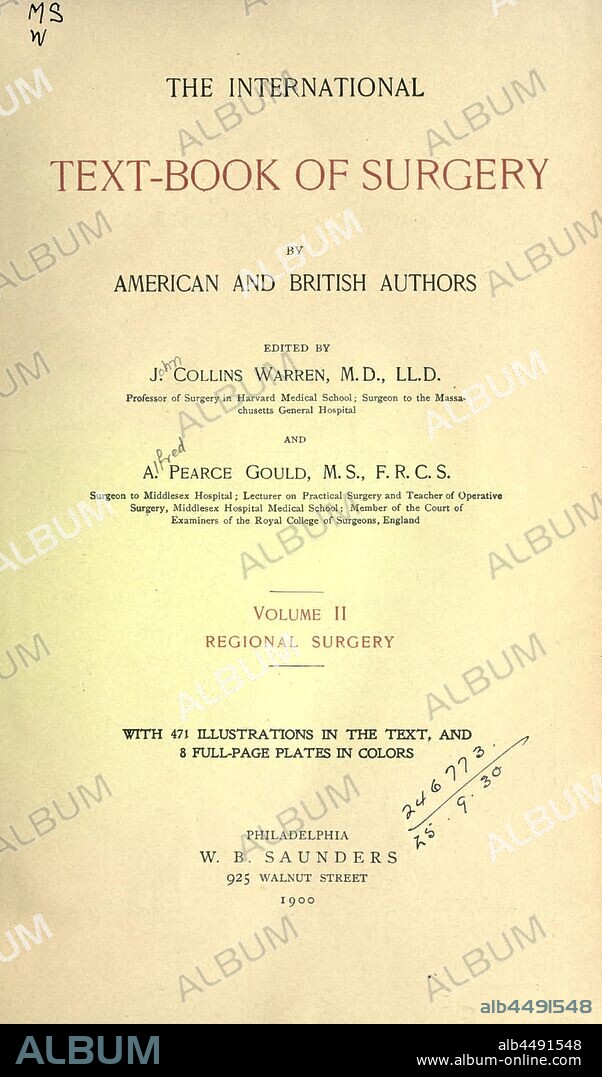 The international text-book of surgery : Warren, John Collins, 1842-.