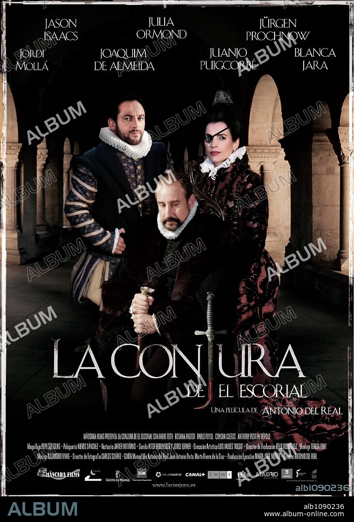 Poster de LA CONJURA DE EL ESCORIAL, 2008, dirigida por ANTONIO DEL REAL. Copyright MASCARA FILMS/SETTIMA LUNA.