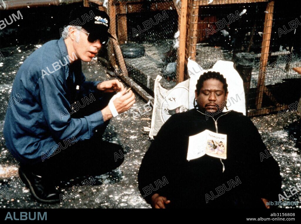 FOREST WHITAKER und JIM JARMUSCH in GHOST DOG: THE WAY OF THE SAMURAI, 1999, unter der Regie von JIM JARMUSCH. Copyright PLYWOOD PRODUCTIONS.