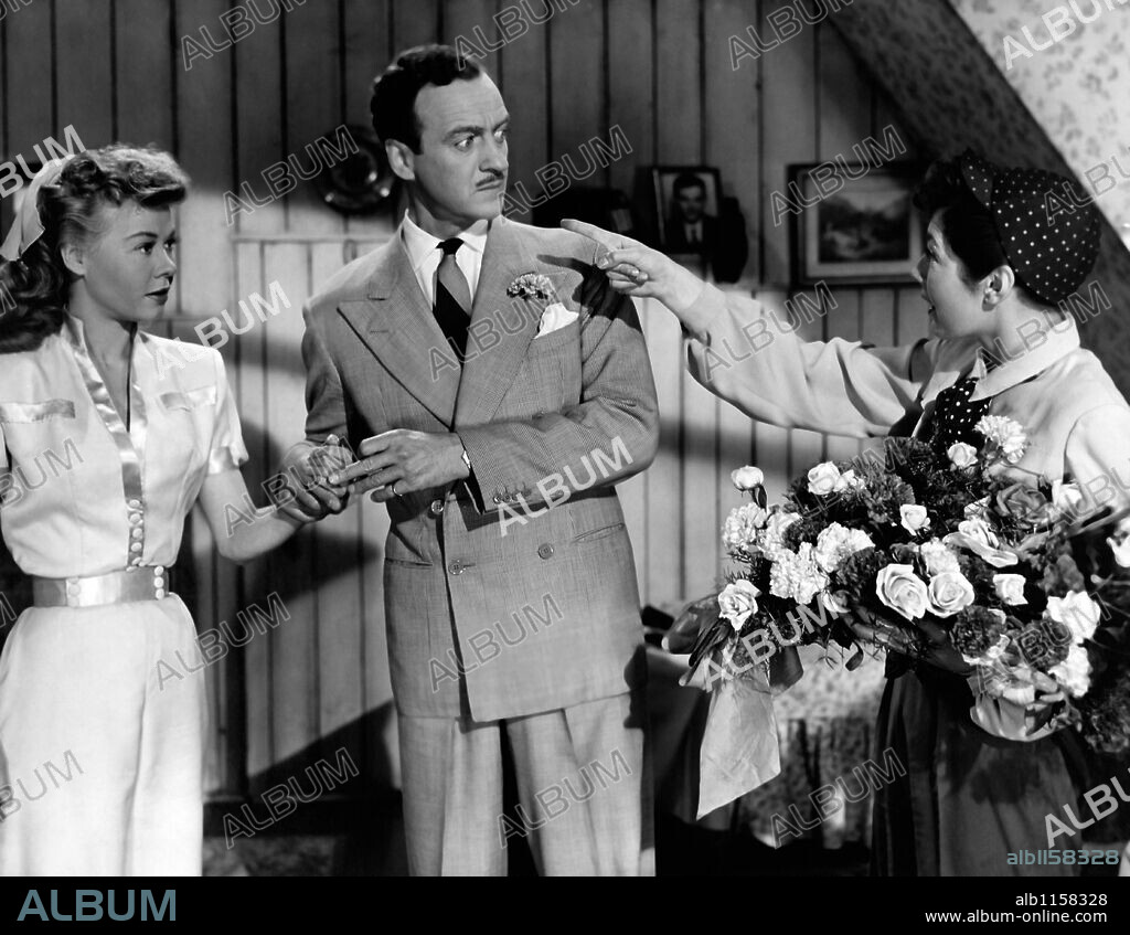 DAVID NIVEN and VERA-ELLEN in HAPPY GO LOVELY, 1951, directed by H. BRUCE HUMBERSTONE. Copyright ASSOCIATED BRITISH PICTURES.