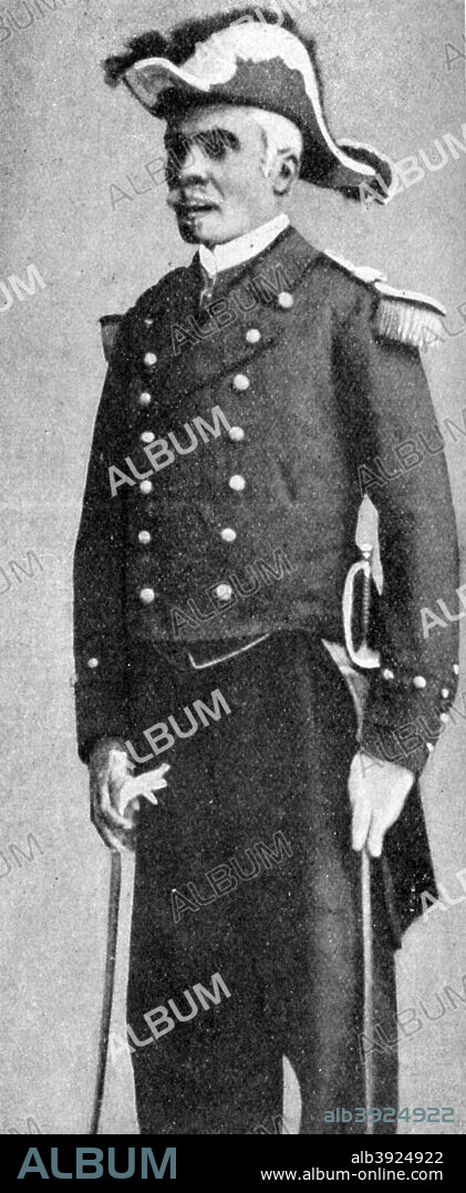 François C. Antoine Simon, president of Haiti, dressed as an admiral, 1922. Simon was president of Haiti from 1908 to 1911, before being overthrown. From Peoples of All Nations, Their Life Today and the Story of Their Past, volume IV: Georgia to Italy, edited by JA Hammerton and published by the Educational Book Company (London, 1922).