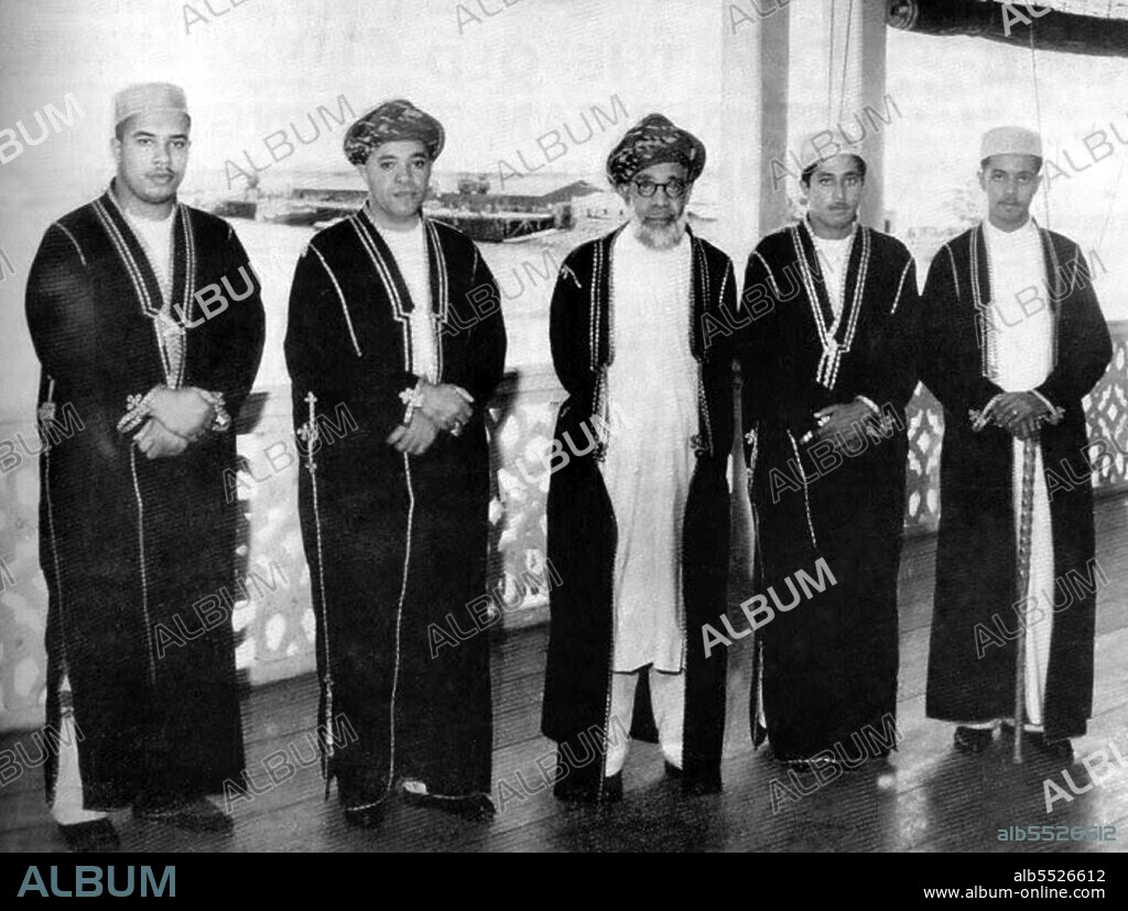 Sayyid Sir Khalifa II bin Harub Al-Said, GCB, GCMG, GBE (August 26, 1879 – October 9, 1960) (Arabic: ????? ?? ???? ?????????) was the ninth Sultan of Zanzibar. He ruled Zanzibar from December 9, 1911 to October 9, 1960. Sayyid Sir Abdullah bin Khalifa Al-Said, KBE, CMG (February 12, 1910 – July 1, 1963) (Arabic: ??? ???? ?? ??????) was the 10th Sultan of Zanzibar. He ruled Zanzibar from October 9, 1960 to July 1, 1963. Sayyid Sir Jamshid bin Abdullah Al Said GCMG, (Arabic: ????? ?? ??? ?????) (born September 16, 1929 in Zanzibar) was the last Sultan of Zanzibar. He ruled Zanzibar from July 1, 1963 to January 12, 1964.