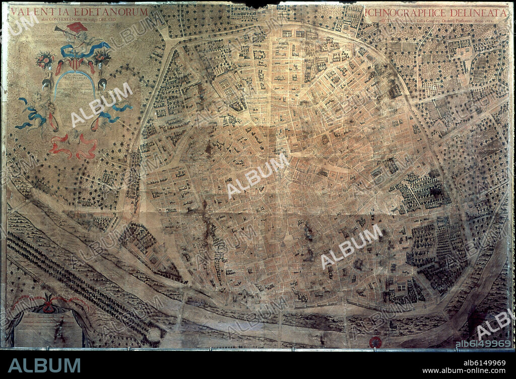 TOMAS VICENTE TOSCA (1651-1723). PLANO URBANISTICO DE LA CIUDAD DE VALENCIA, 1704.