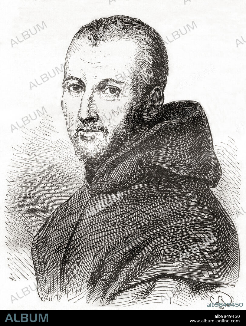 Marin Mersenne aka Marin Mersennus or le PÃƒÂ¨re Mersenne, 1588 Ã¢â‚¬â€œ 1648. French polymath. From Les Merveilles de la Science, published 1870.