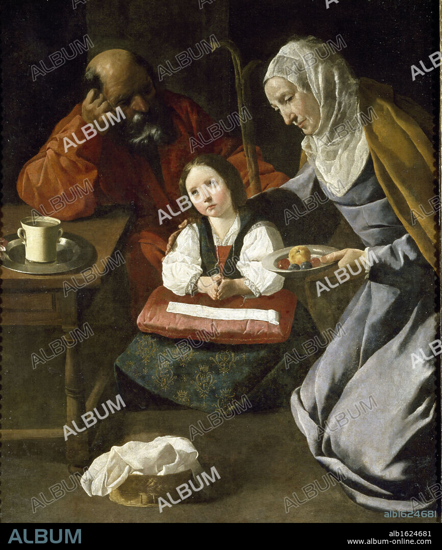 The Holy Family by Francisco de Zurbaran, 17th Century, (1598-1664), Spain, Madrid, Private Collection.