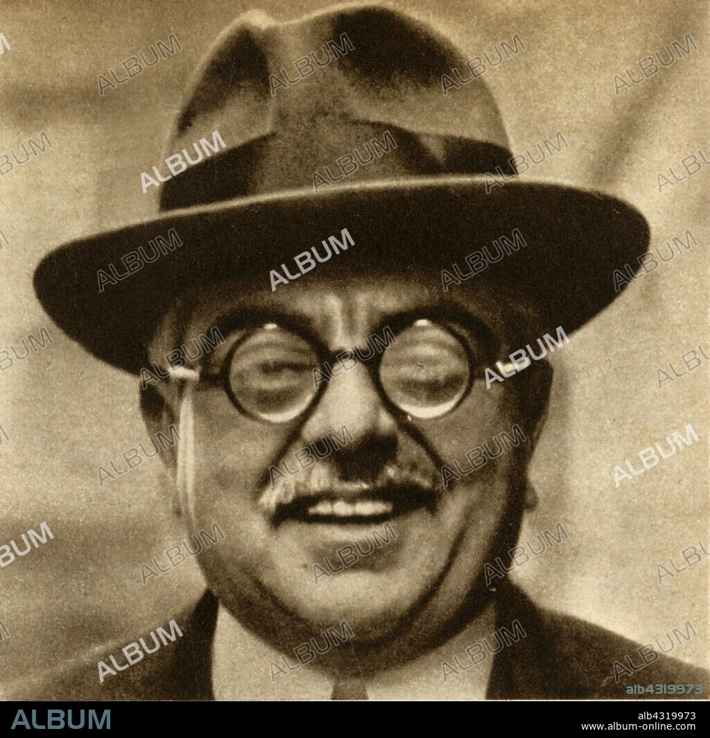 Sir Sultan Mahomed Shah, Aga Khan III, 1930, (1933). 'H.H. Prince The Aga Khan, the leader of all the Moslems in India and one of the most progressive rulers in the world, has endeared himself to the hearts of millions of followers of the turf'. The Aga Khan III (1877-1957) was a keen racehorse owner. From "The Pageant of the Century". [Odhams Press Ltd, 1933].
