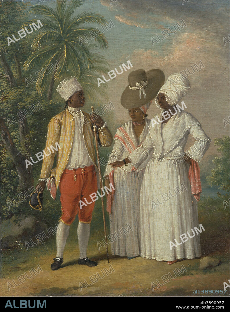 AGOSTINO BRUNIAS. Free West Indian Dominicans. Date/Period: Ca. 1770. Painting. Oil on canvas. Height: 318 mm (12.51 in); Width: 248 mm (9.76 in).