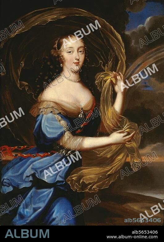 Montespan, Françoise Athénaïs de Rochechouart, Marquise de M.; mistress of Louis XIV.; Lussac-les-Châteaux 5.10.1641 - Bourbon l'Archembault 27.5.1707. Madame de Montpesan as Iris. Painting, French, 2nd half of 17th cent. aft. Louis Elle th. Y. (1648-1717). Oil on wood, 36 × 27cm. MV 3542. Versailles, Château et Trianons.