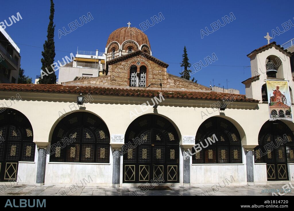Greece, Athens. Church of Agia Aikaterini (St. Catherine). 11th century. Byzantine period. Plaka neighborhood. Attica Region.