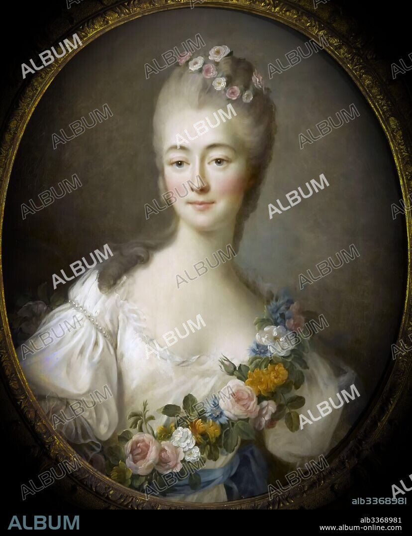 FRANçOIS-HUBERT DROUAIS. Jeanne Bécu, comtesse Du Barry (1743-1793) as Flora.