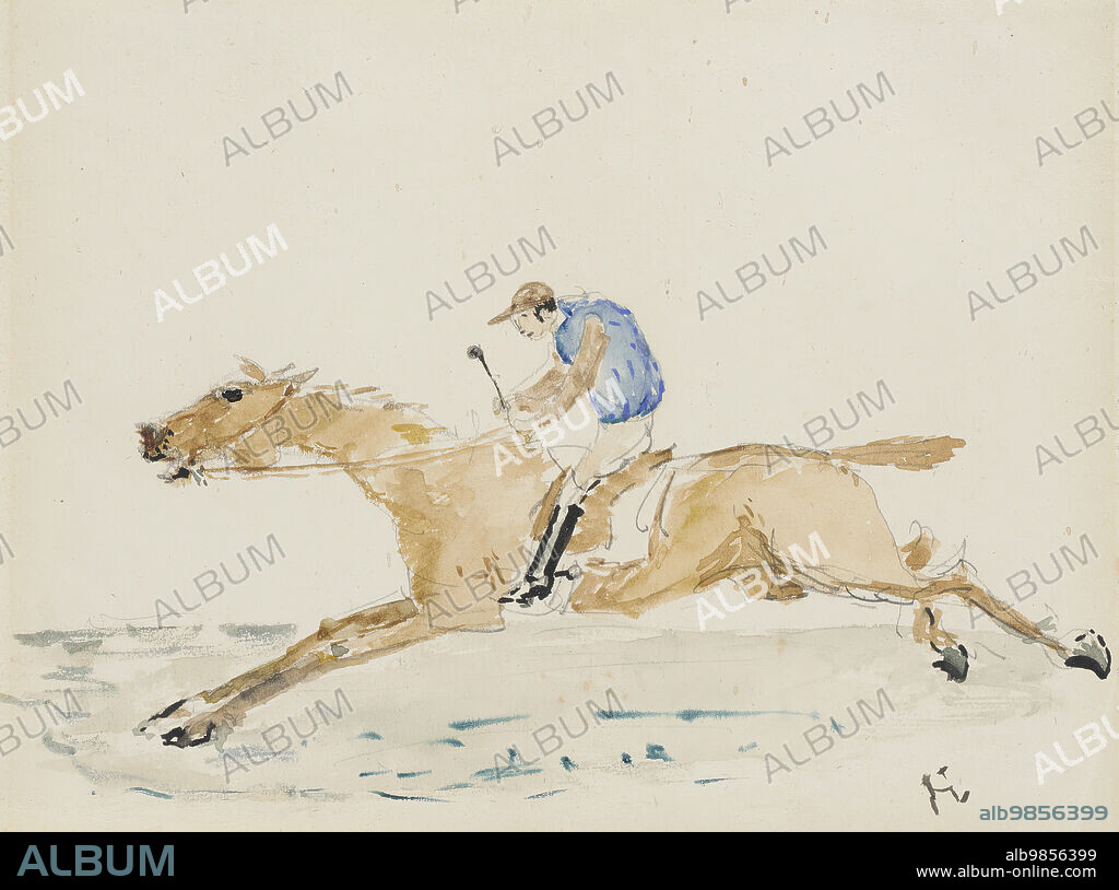 HENRI DE TOULOUSE-LAUTREC. Jockey au Galop, c1878.