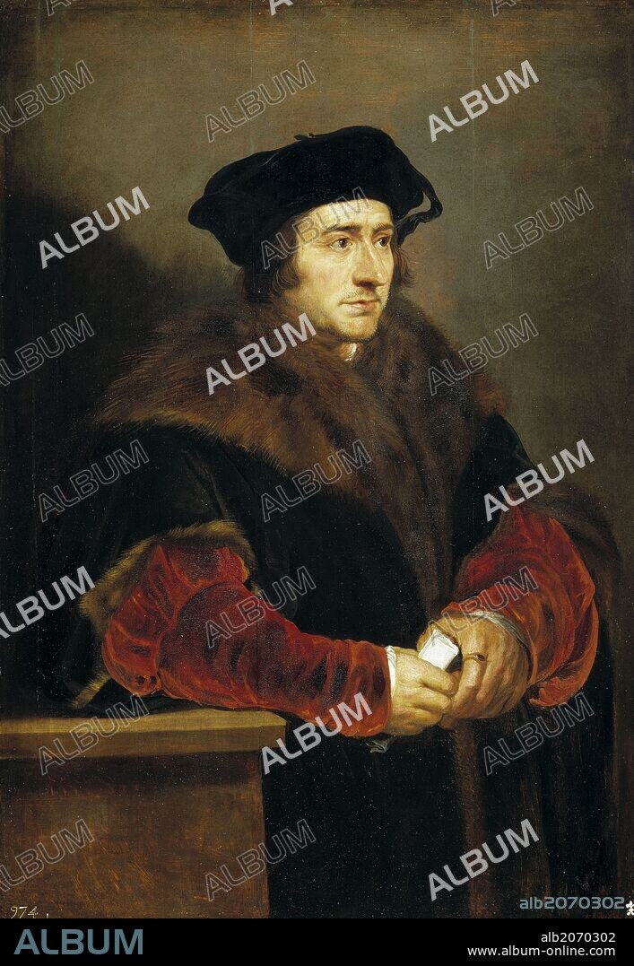 PETER PAUL RUBENS. Pedro Pablo Rubens / 'Sir Thomas More', 1630-1635, Flemish School, Oil on panel, 105,6 cm x 73,1 cm, P01688.