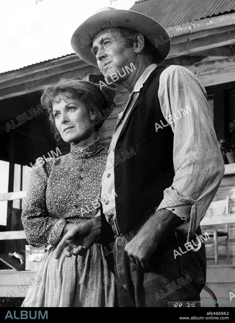 HENRY FONDA and MAUREEN O'HARA in THE RED PONY, 1973, directed by ROBERT TOTTEN. Copyright NATIONAL BROADCASTING CO.