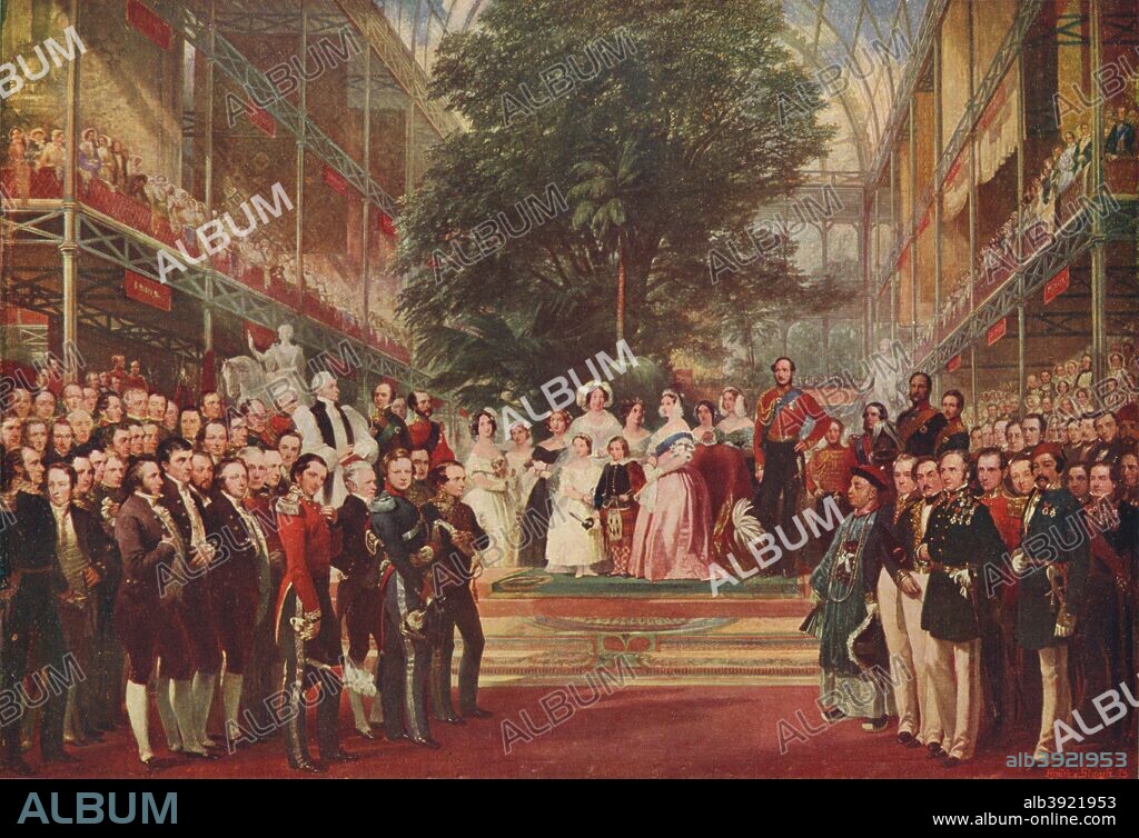 The opening of the Great Exhibition by Queen Victoria on 1 May 1851, (1906). From Cassell's History of England, Vol. VI. [Cassell and Company, Limited, London, Paris, New York & Melbourne, 1906].