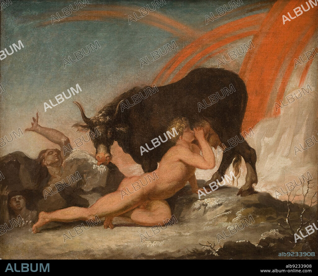 NICOLAI ABRAHAM ABILDGAARD. Ymir Suckling the Cow Audhumla;Ymer Sucking the Cow odhumbla, 1775-1778.