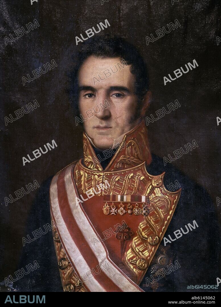 JOAQUIN MANUEL FERNANDEZ CRUZADO (1781-1856). ENRIQUE Mac DONELL - TENIENTE GENERAL DE LA ARMADA 1748-1823 - OLEO 64X48 CM.