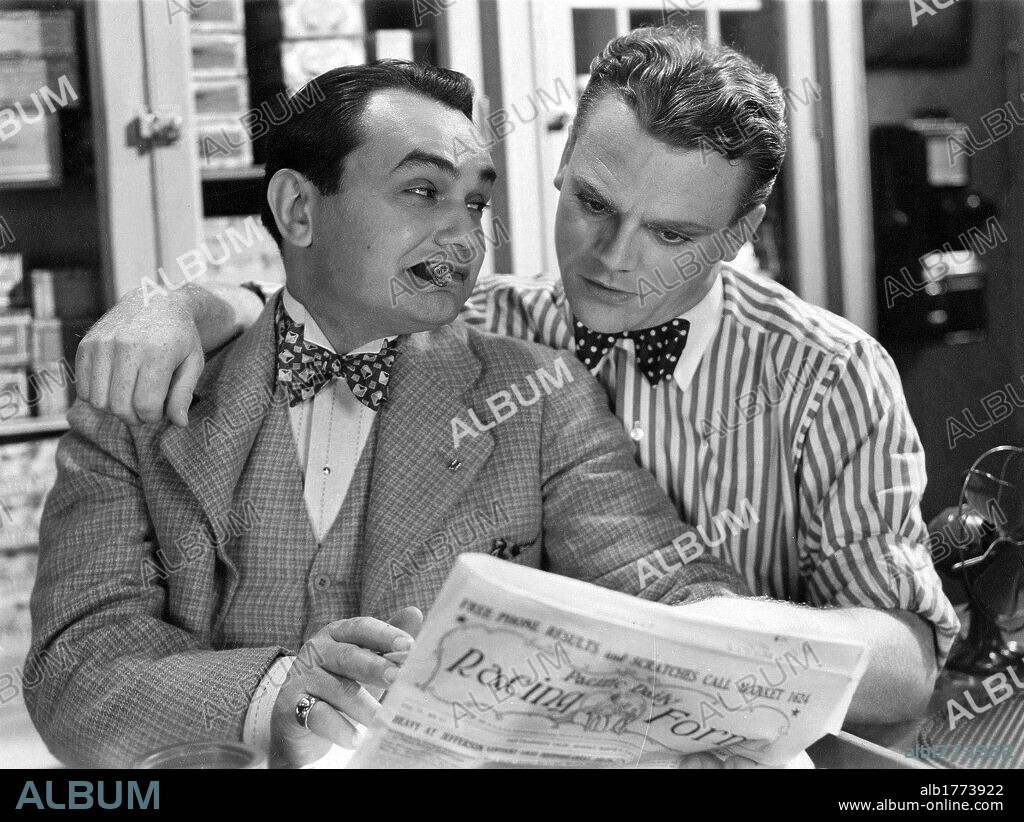 EDWARD G. ROBINSON and JAMES CAGNEY in SMART MONEY, 1931, directed by ALFRED E. GREEN. Copyright WARNER BROS/VITAPHONE.