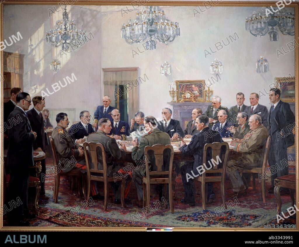 ALEXANDER MIKHAILOVICH GERASIMOV. The Tehran Conference ("The Big Three" Conference). 1943.
