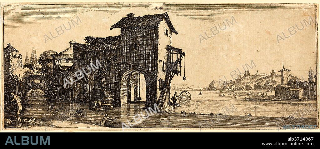 JACQUES CALLOT OR FOLLOWER OF JACQUES CALLOT. The Watermill. Dated: probably c. 1633/1635. Medium: etching.