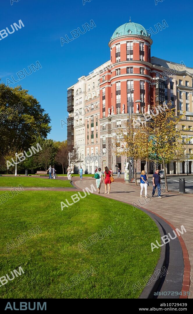 Plaza Euskadi, Bilbao, Bizkaia, Basque Country, Spain.