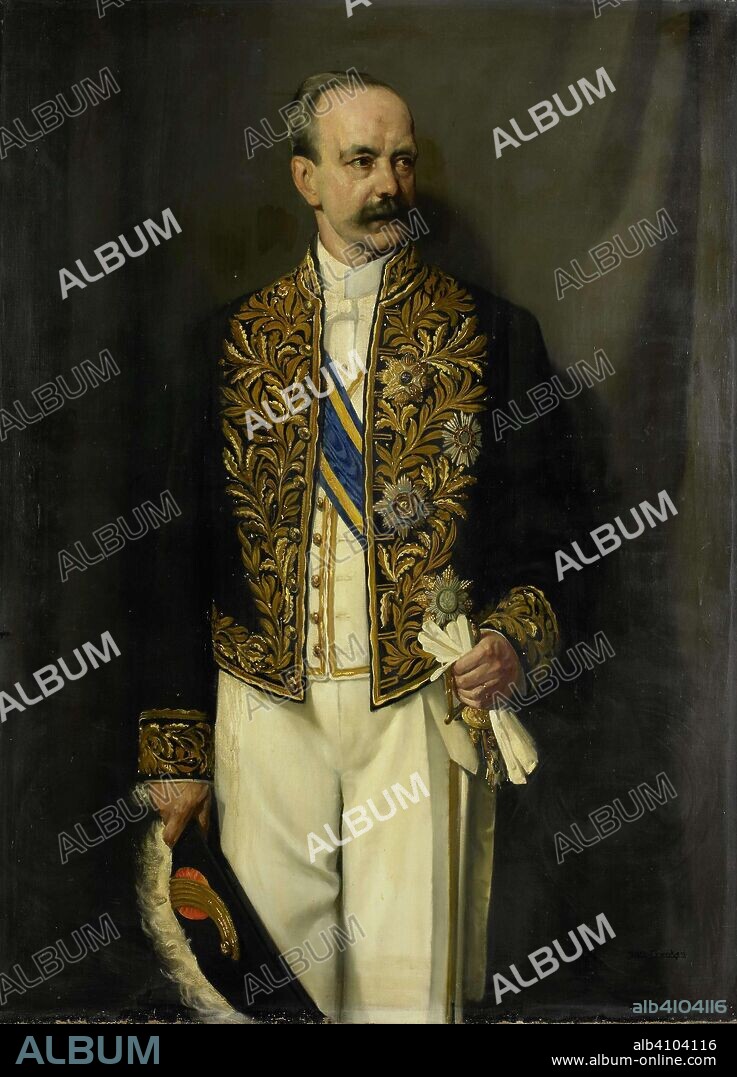 JAN FRANKEN (MENTIONED ON OBJECT). Alexander Willem Frederik Idenburg (1861-1935). Governor General (1909-16). Dating: 1909 - 1915. Measurements: h 145.5 cm × w 107 cm; d 10.5 cm.