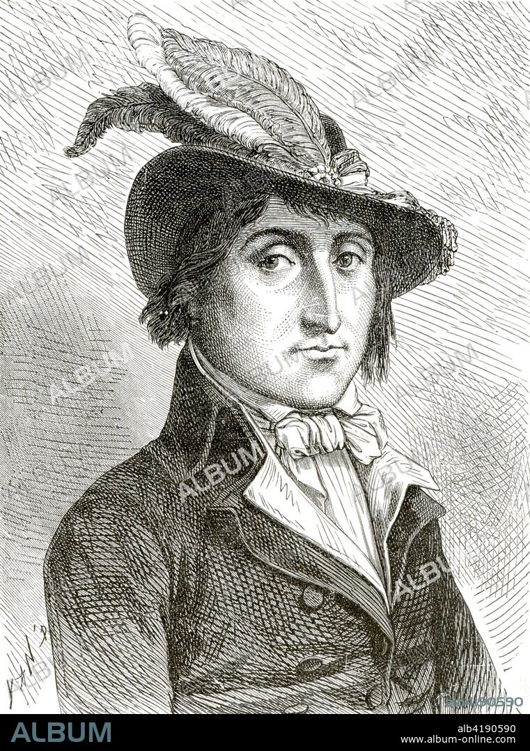 French Revolution-Georges Couthon (22 December 1755 – 28 July 1794) was a French politician and lawyer known for his service as a deputy on the Legislative Assembly during the French Revolution. (illustration by Yan' Dargent 1824-1899).