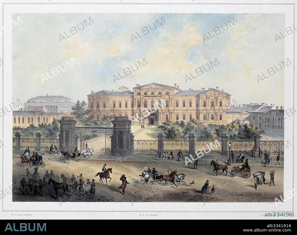 IOSIF IOSIFOVICH CHARLEMAGNE. The Imperial Page Corps in Sankt Petersburg.