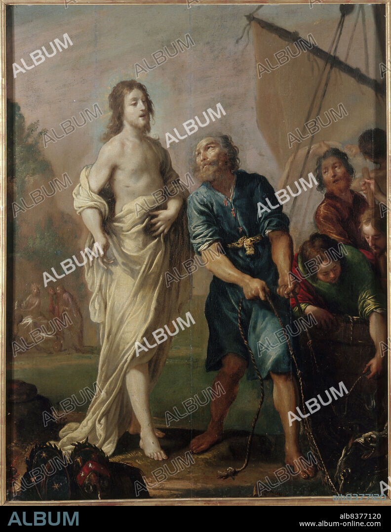 CLAUDE VIGNON. La Pêche miraculeuse ou la Vocation de saint Pierre. "Petit may" de Notre-Dame. 1624, c1624.